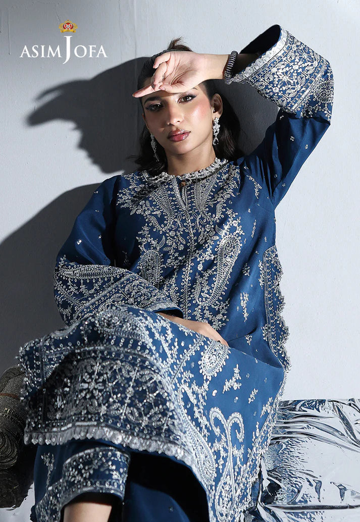 EMBROIDERED SILK UNSTITCHED 2 PCS BY ASIM JOFA