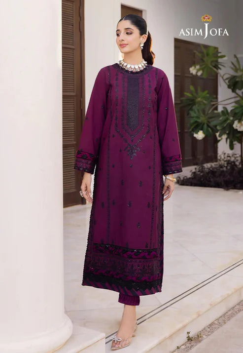 Asim Jofa Embroidered Lawn Suits Unstitched 2 Piece