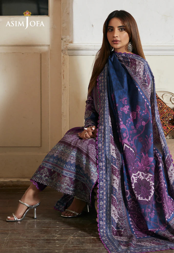 EMBROIDERED LAWN 3 PCS BY ASIM JOFA