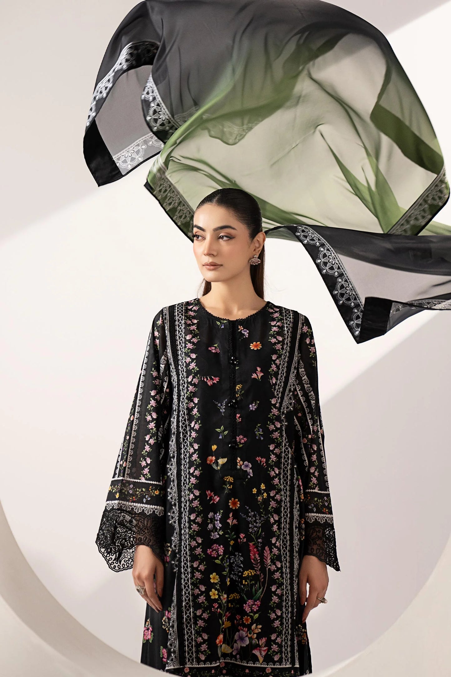 3 Piece Embroidered Lawn Suit by MARIA.B