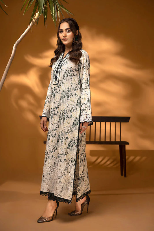 2-PC Unstitched Embroidered Chikankari Lawn Suit by ellena