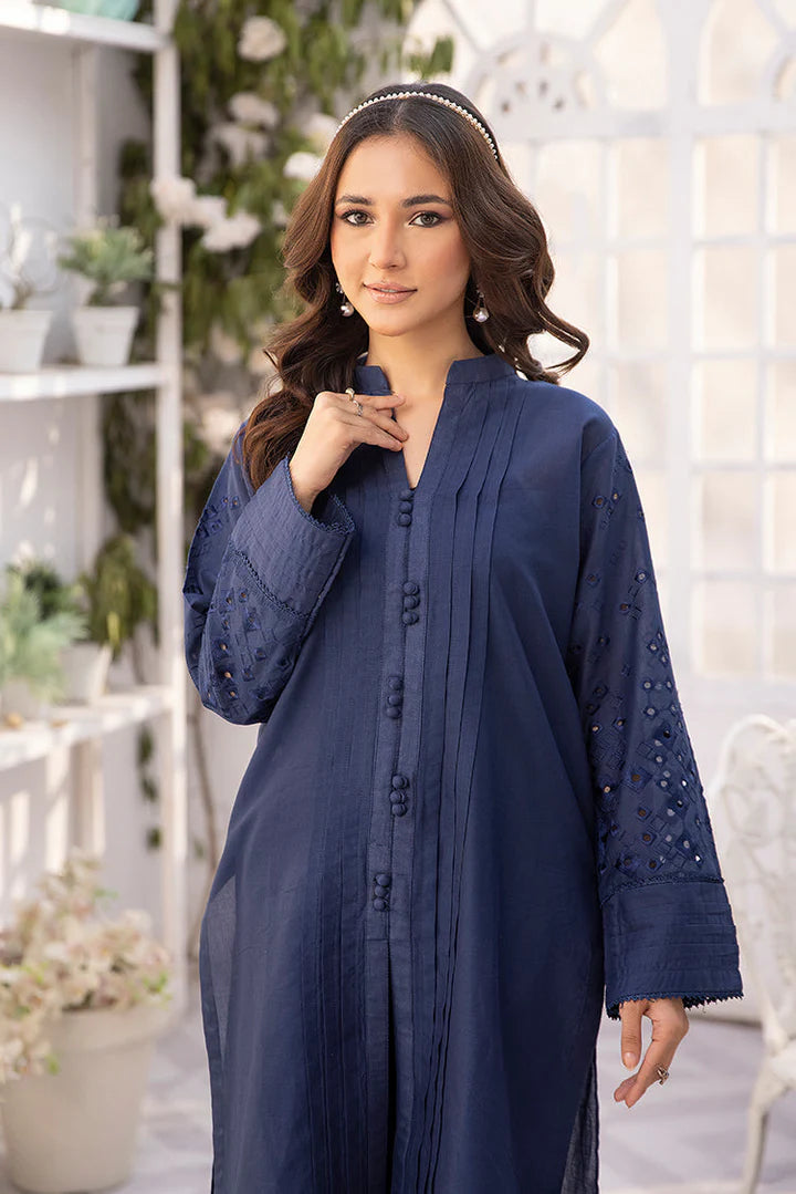 2-PC Unstitched Embroidered Lawn Suit By Ellena