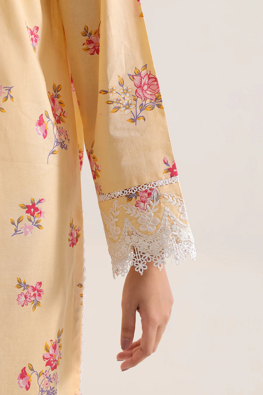 Unstitched Printed Embroidered Lawn 2 Piece by SAYA