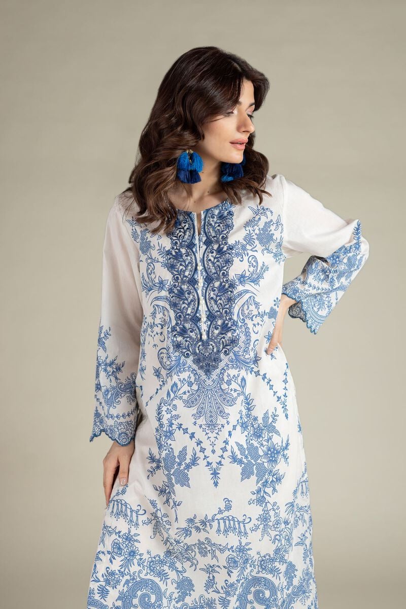 2 Piece embroidered suit lawn