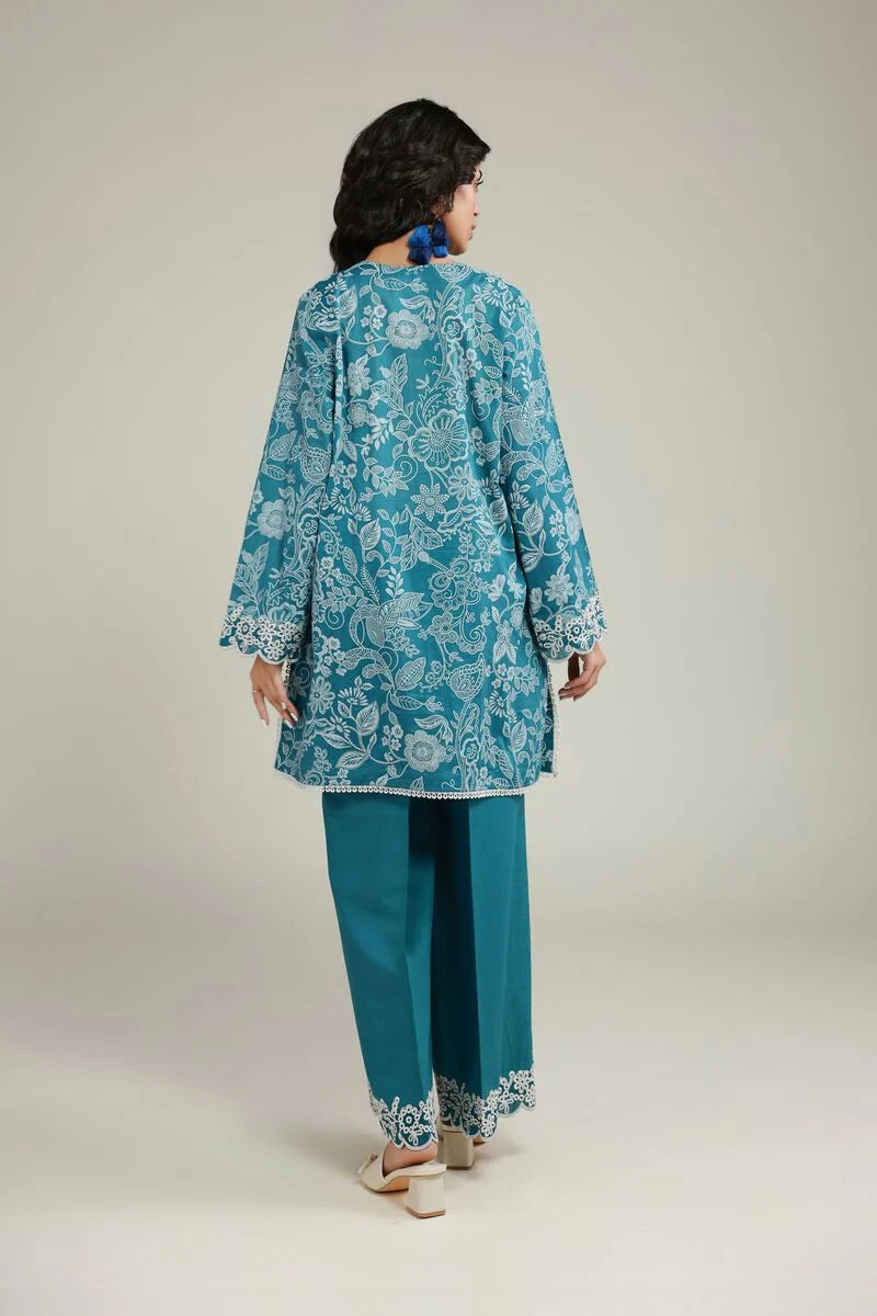 2 Piece embroidered lawn suit