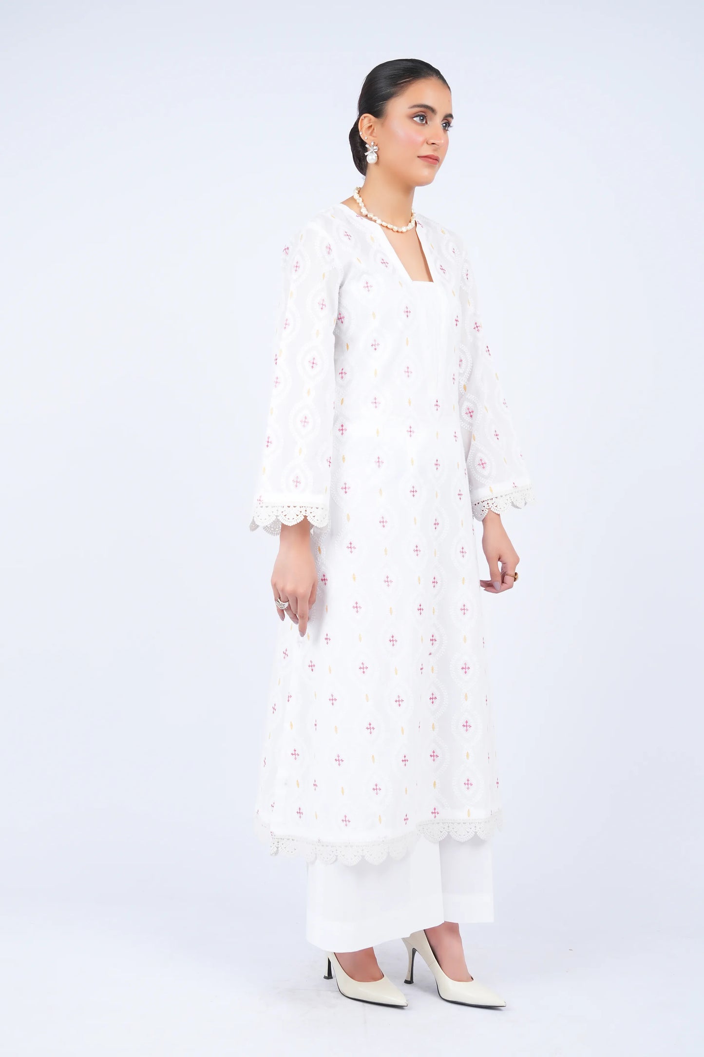 2 Piece embroidered lawn suit