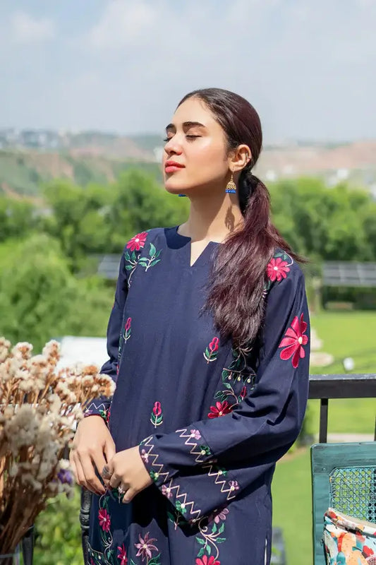 2 Piece Unstitched Heavy Embroidered Lawn Suit by Naqoosh
