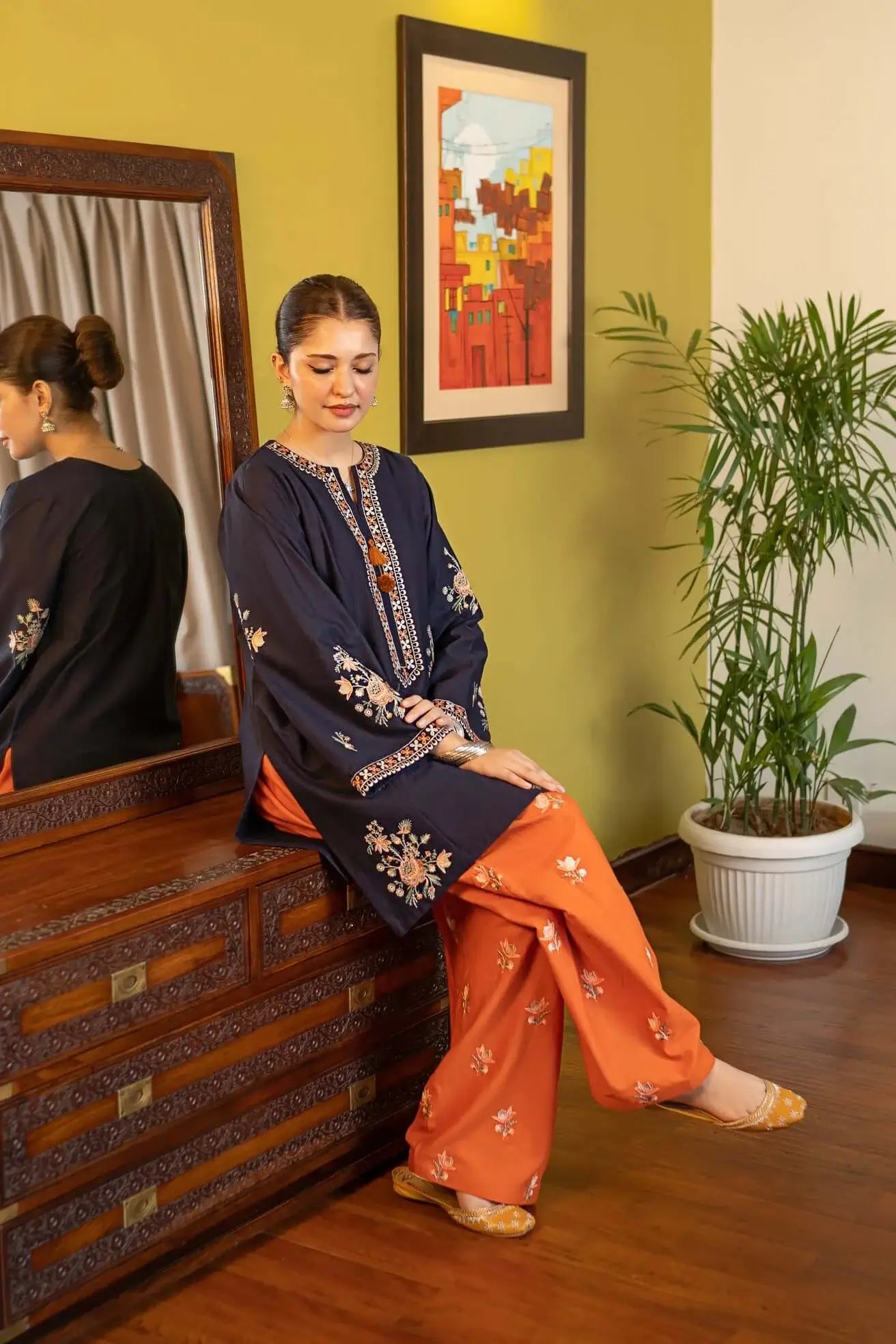 2 Piece Unstitched Heavy Embroidered Lawn Suit by Naqoosh