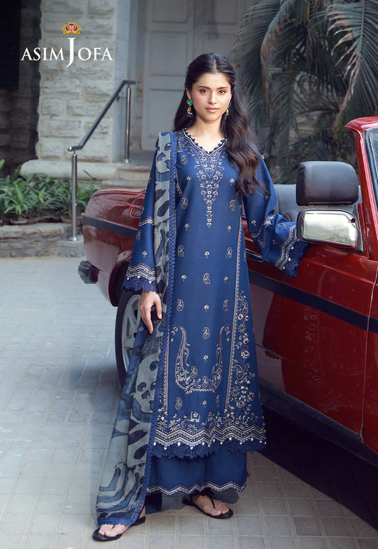 Embroidered Cambric Unstitched 3 Pcs By ASIM JOFA