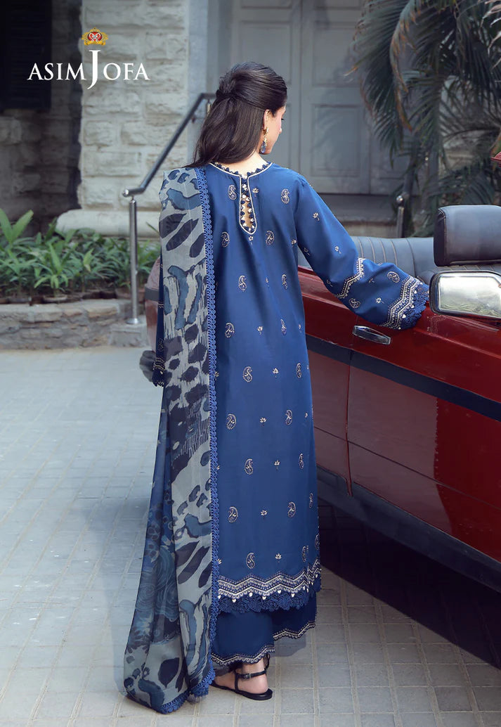 Embroidered Cambric Unstitched 3 Pcs By ASIM JOFA