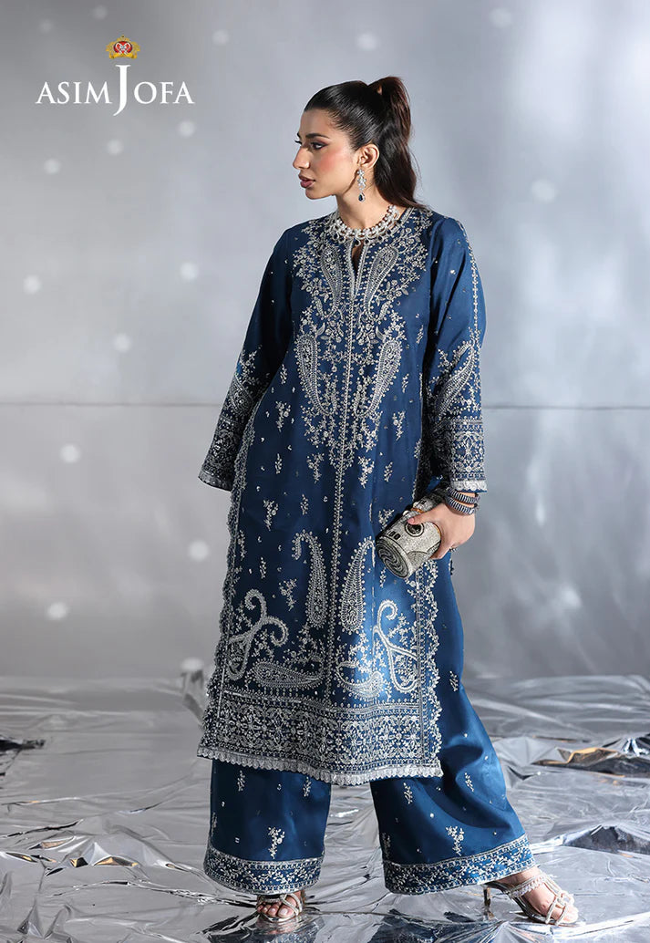EMBROIDERED SILK UNSTITCHED 2 PCS BY ASIM JOFA