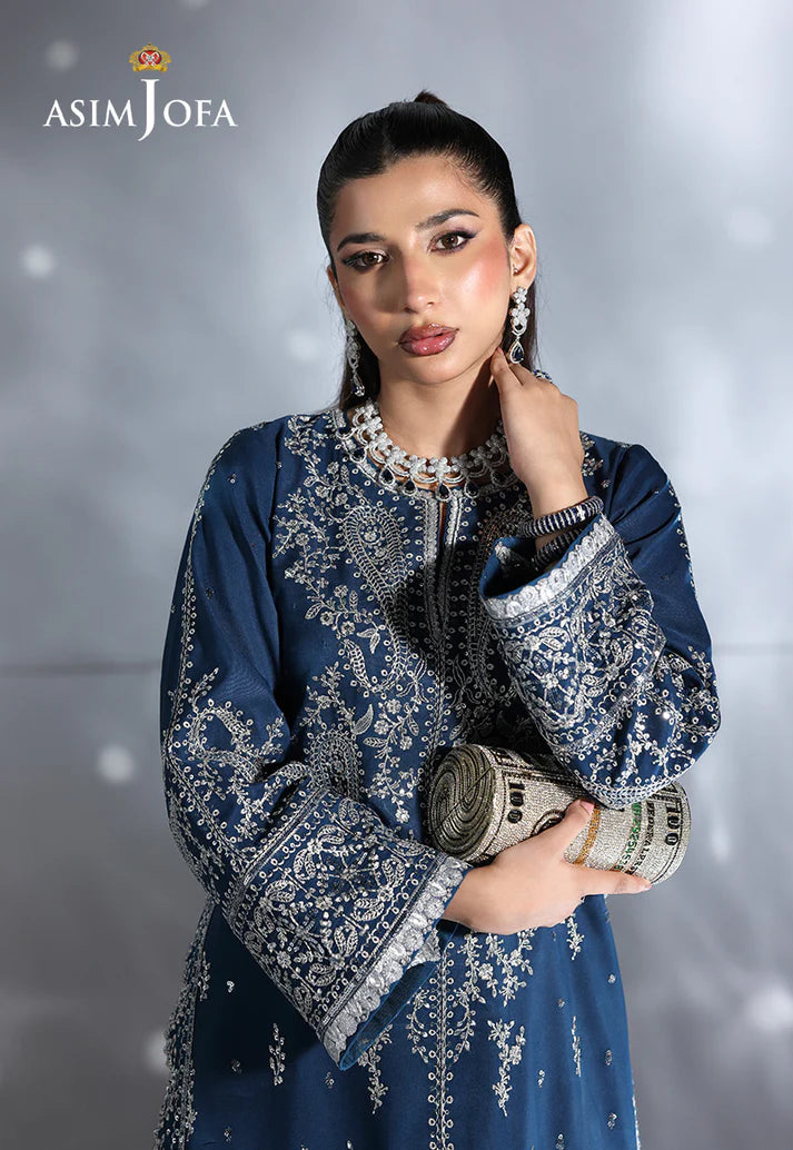 EMBROIDERED SILK UNSTITCHED 2 PCS BY ASIM JOFA