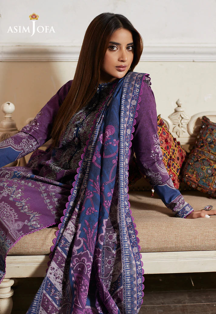 EMBROIDERED LAWN 3 PCS BY ASIM JOFA