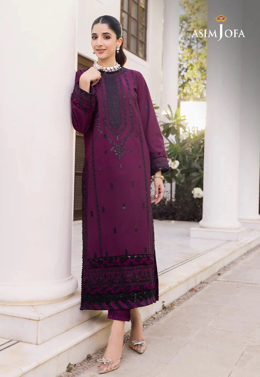 Asim Jofa Embroidered Lawn Suits Unstitched 2 Piece