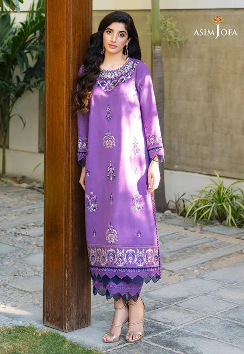 Asim Jofa Embroidered Lawn Suits Unstitched 2 Piece