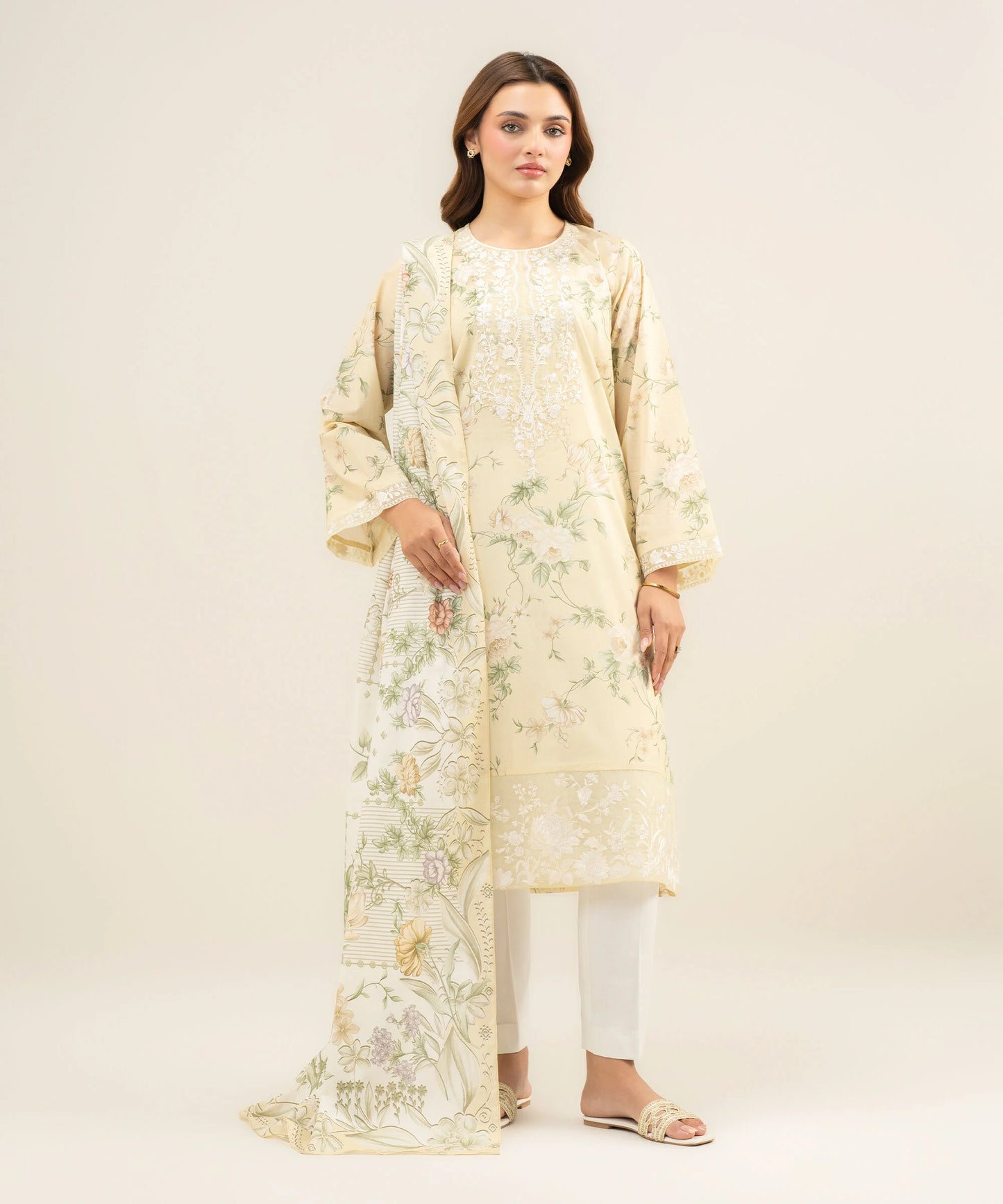 2 Piece - Embroidered Lawn Suit
