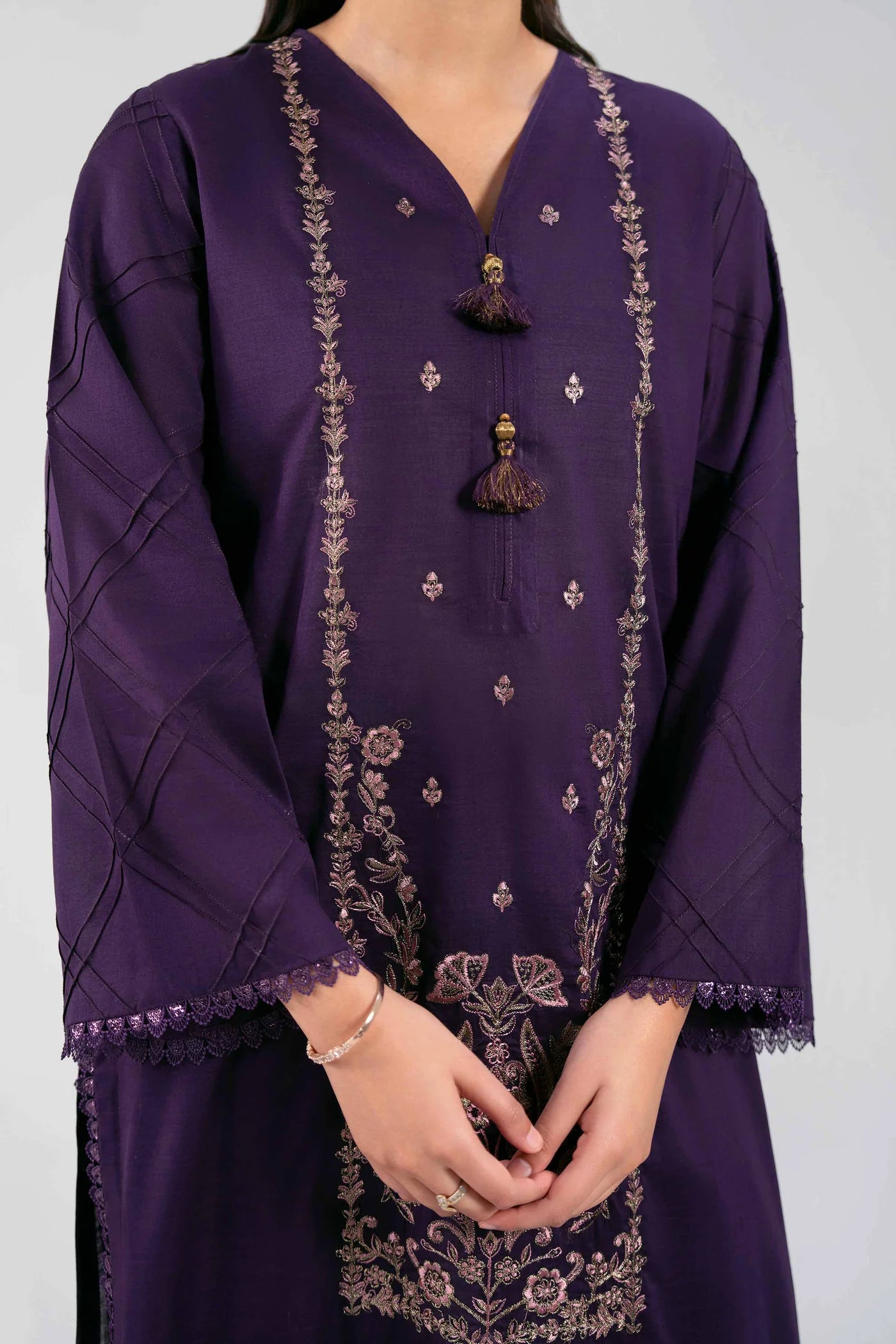 2 PIECE - EMBROIDERED LAWN SUIT