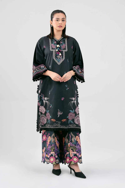2 Piece - Digital Printed Embroidered Suit by Nishat