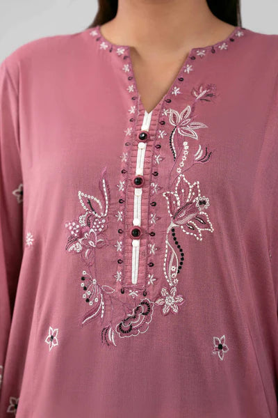 2 Piece - Digital Printed Embroidered Suit by Nishat