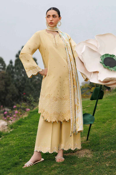 3 Piece - Printed Embroidered Suit by Nishat