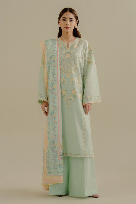 Embroidered Lawn Unstitched 3Pc Suit