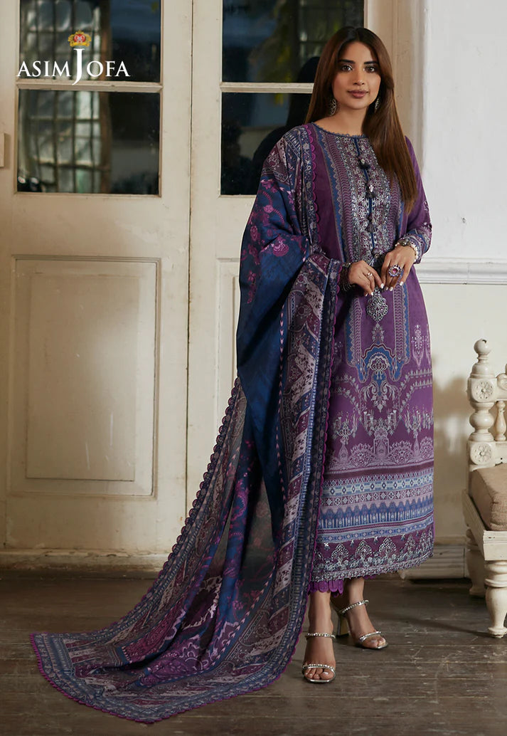 EMBROIDERED LAWN 3 PCS BY ASIM JOFA