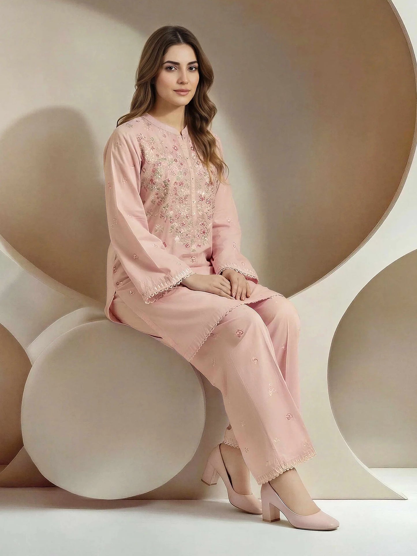 2 Piece Lawn Suit- Embroidered