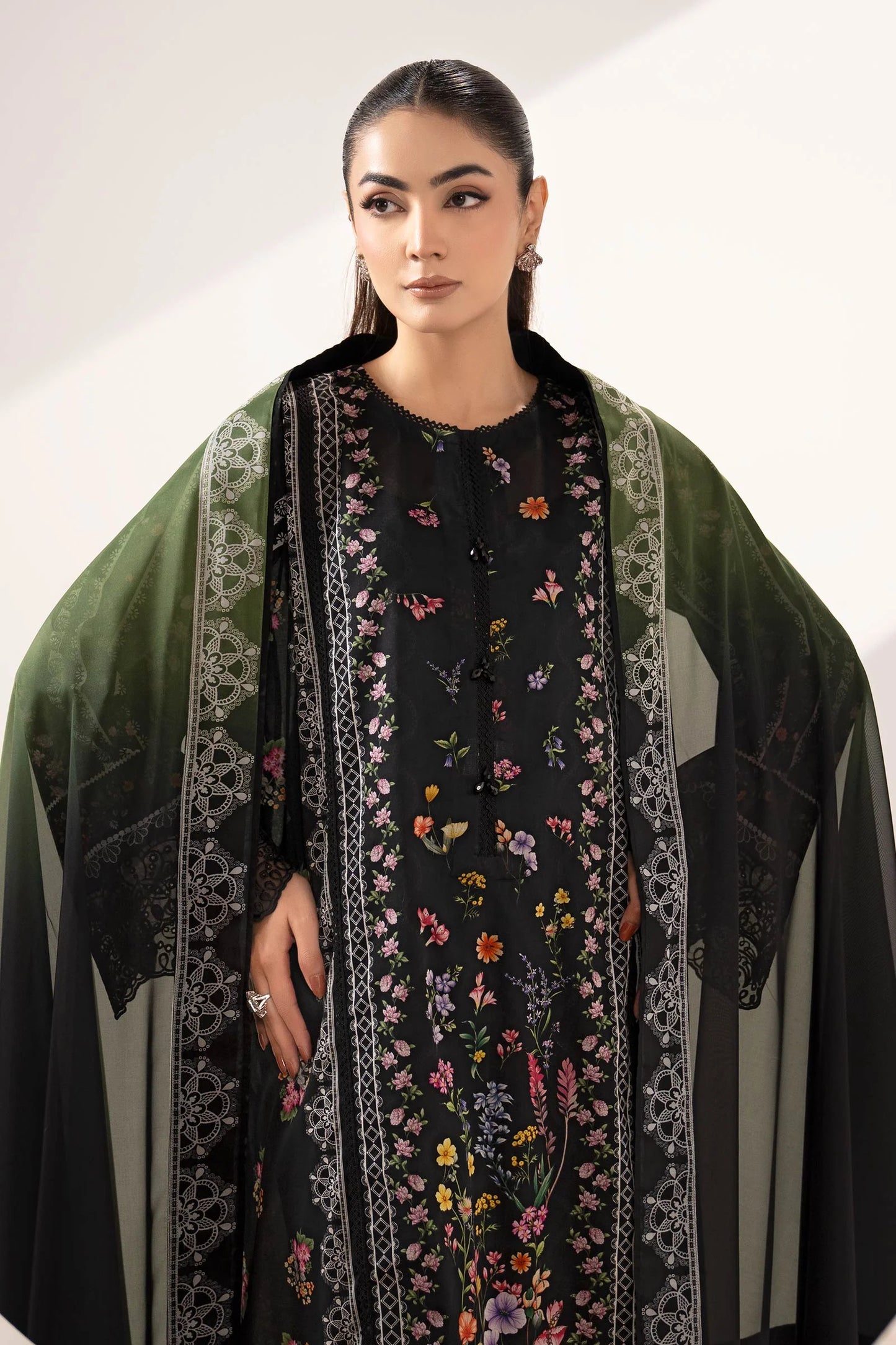 3 Piece Embroidered Lawn Suit by MARIA.B