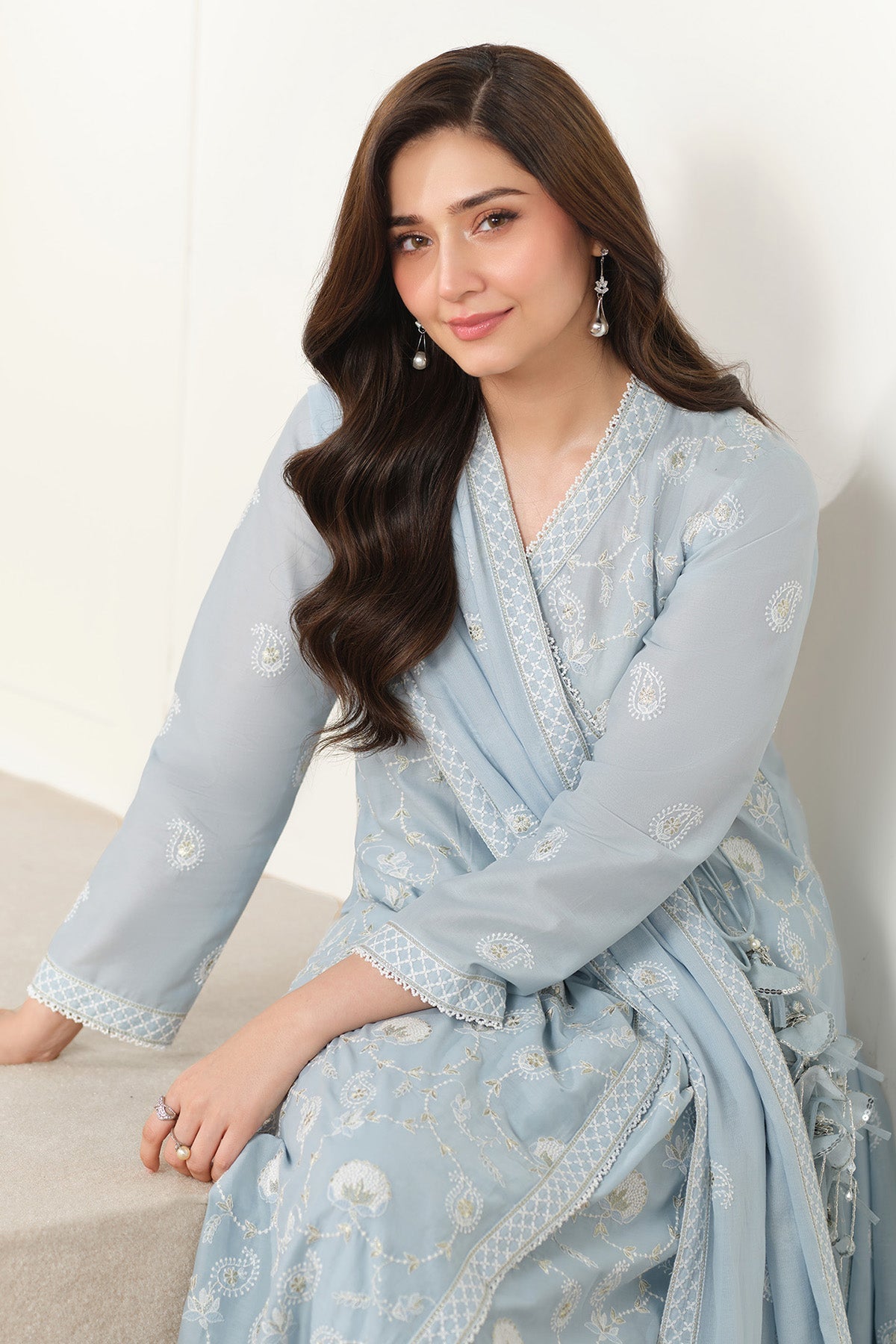 EMBROIDERED LAWN SUIT BY KASERIYA