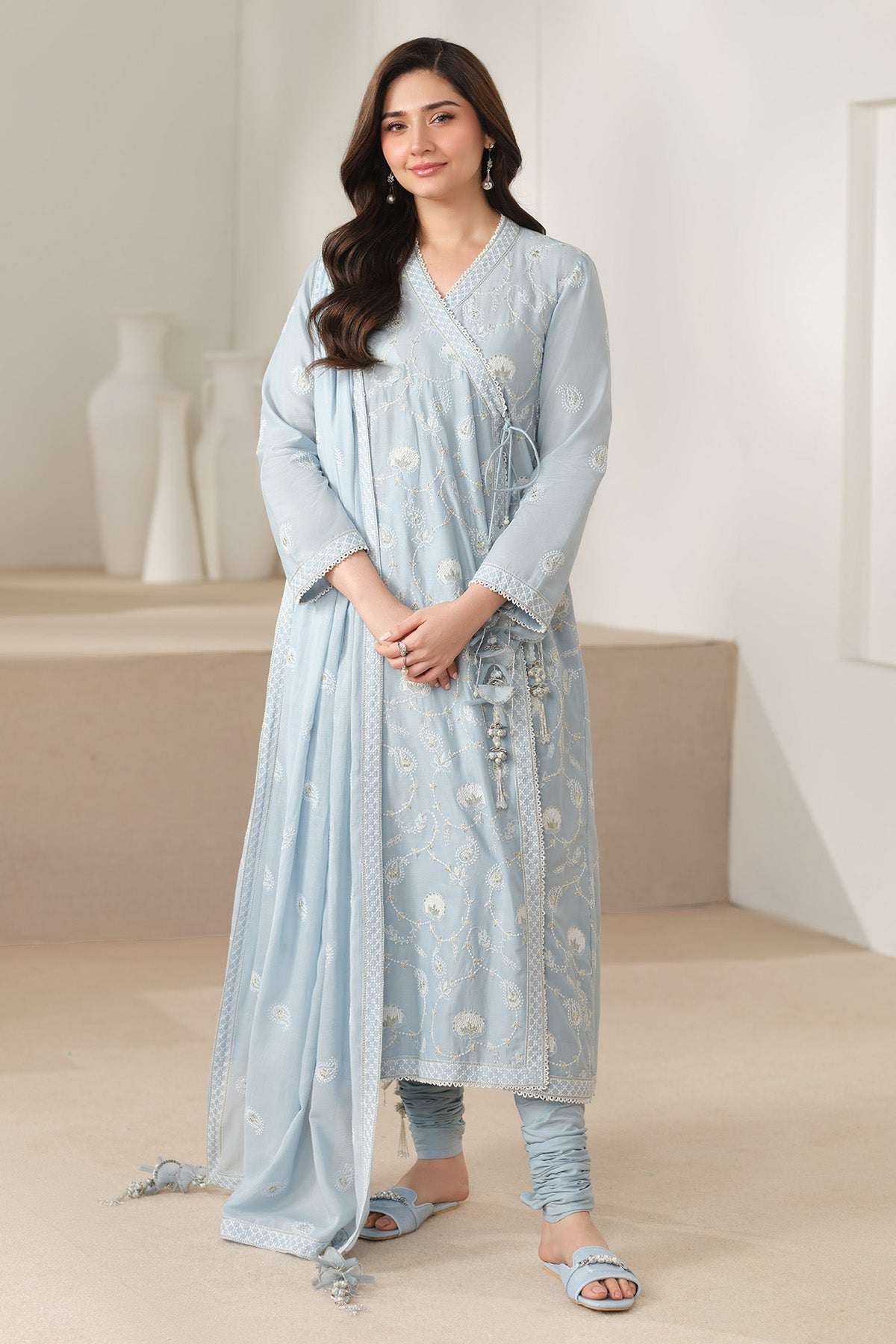 EMBROIDERED LAWN SUIT BY KASERIYA