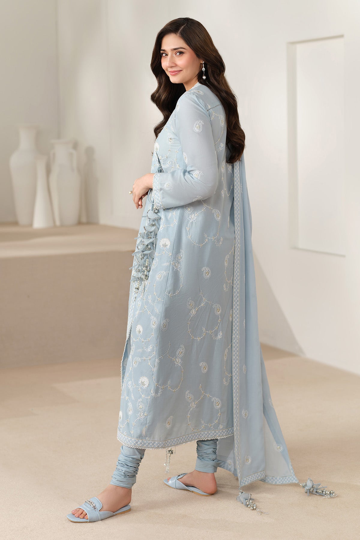 EMBROIDERED LAWN SUIT BY KASERIYA