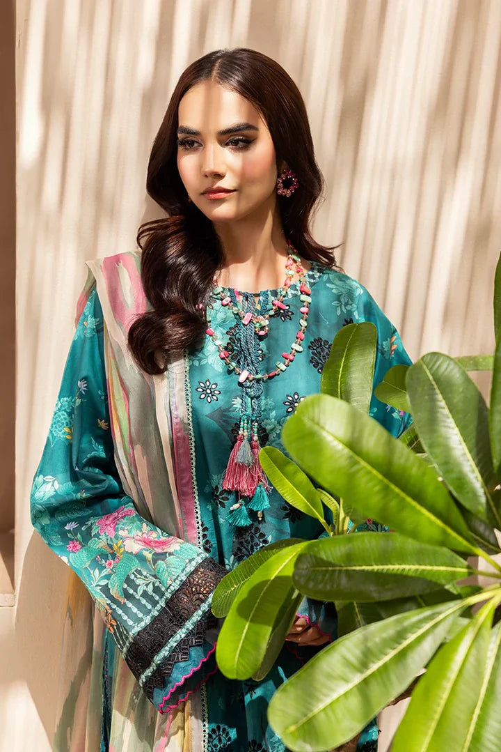 3-PC Unstitched Embroidered Chikankari Lawn Suit by ellena