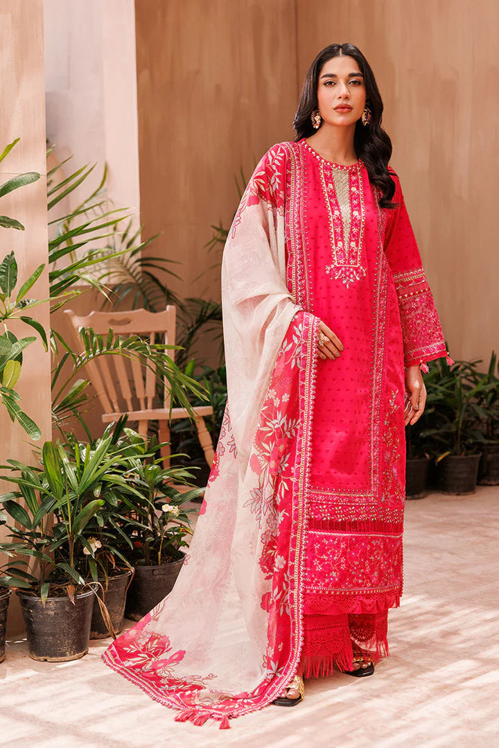 3-PC Unstitched Embroidered Chikankari Lawn Suit by ellena