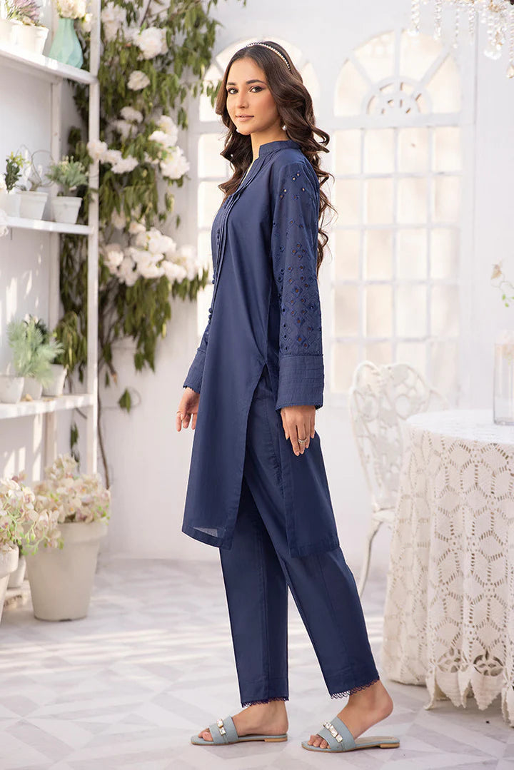 2-PC Unstitched Embroidered Lawn Suit By Ellena