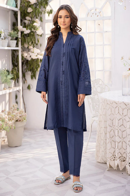 2-PC Unstitched Embroidered Lawn Suit By Ellena