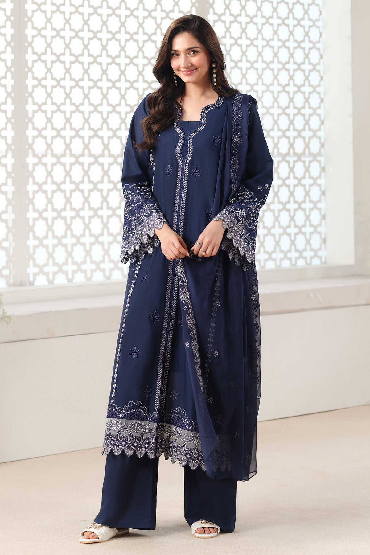 EMBROIDERED LAWN SUIT BY KASERIYA