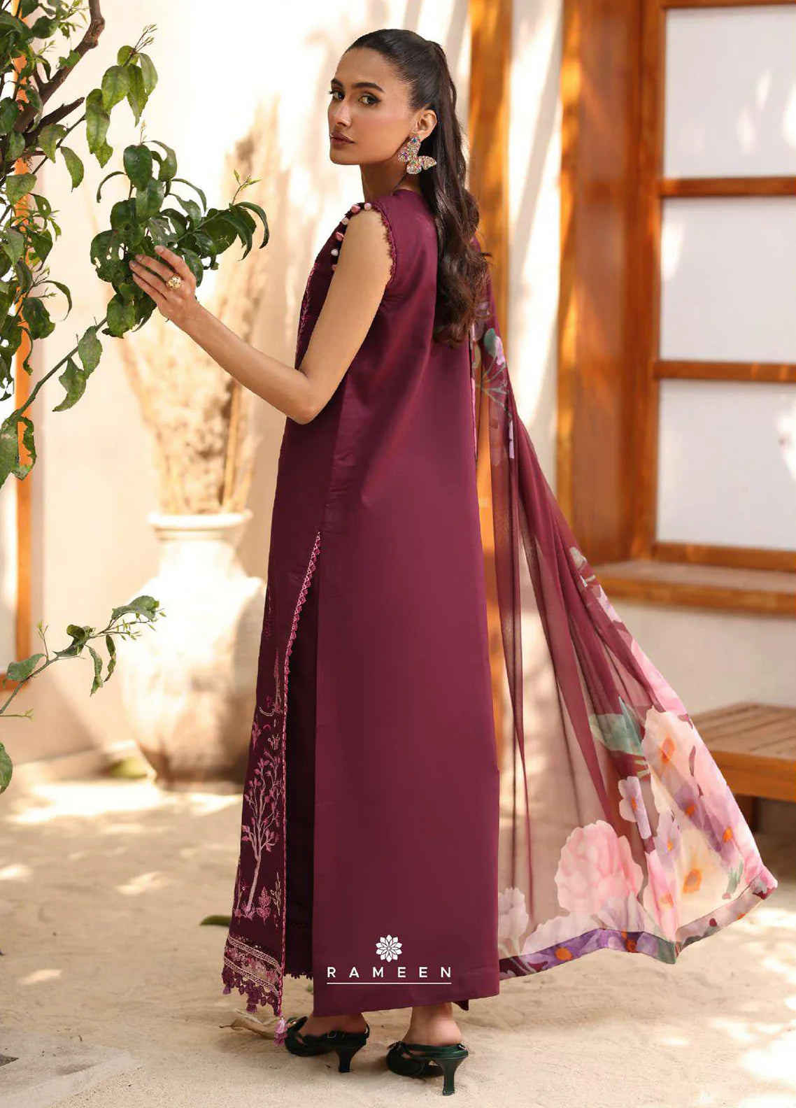 Rameen By Raaya Embroidered Lawn 3 Piece Unstitched Suit