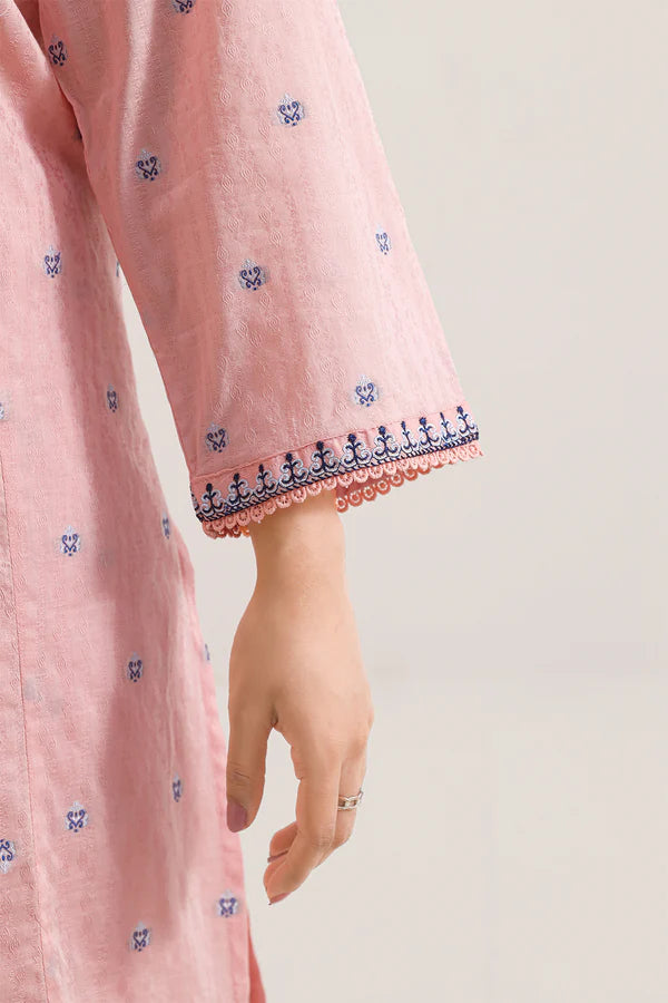 Embroidered Cotton Jacquard 2 Piece