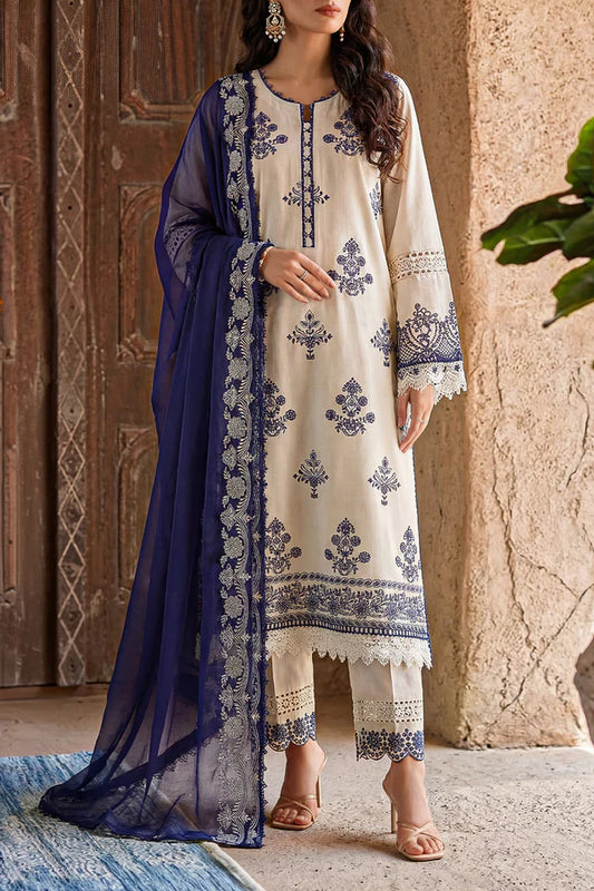 2 Piece embroidered lawn suit