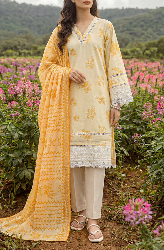 Printed Embroidered Lawn 2 Piece