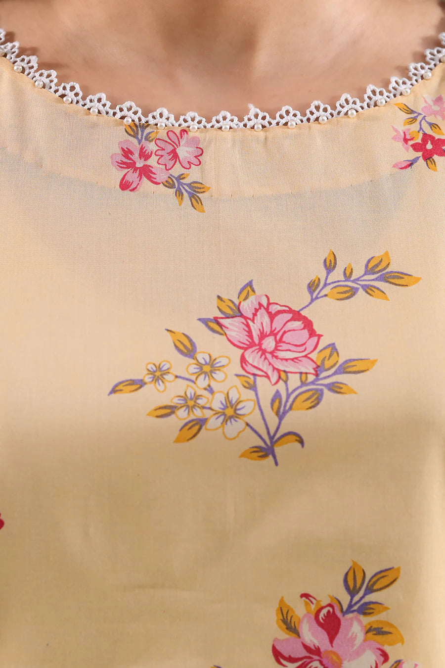 Unstitched Printed Embroidered Lawn 2 Piece by SAYA