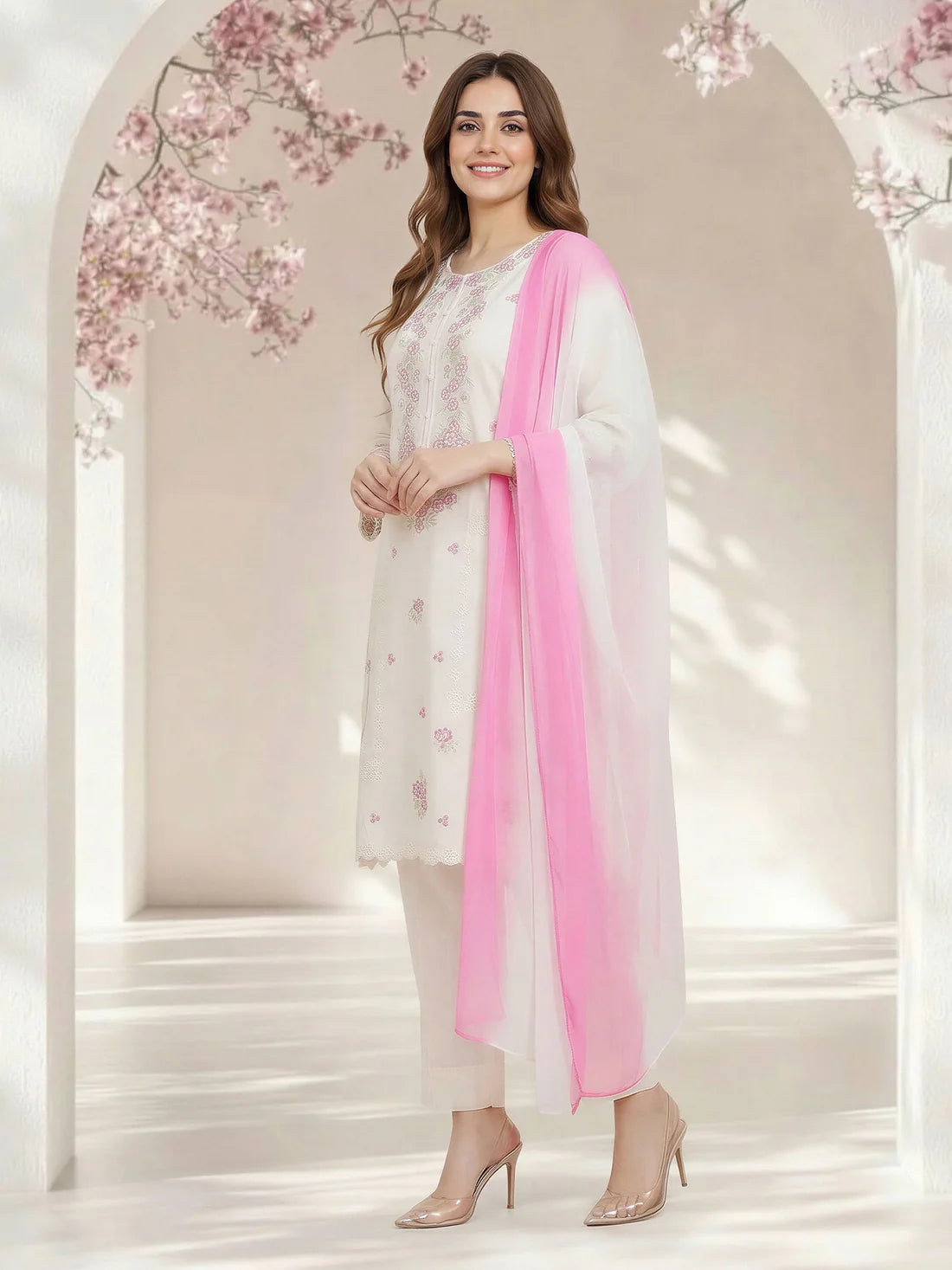 3 Piece Lawn Suit-Embroidered by Limelight