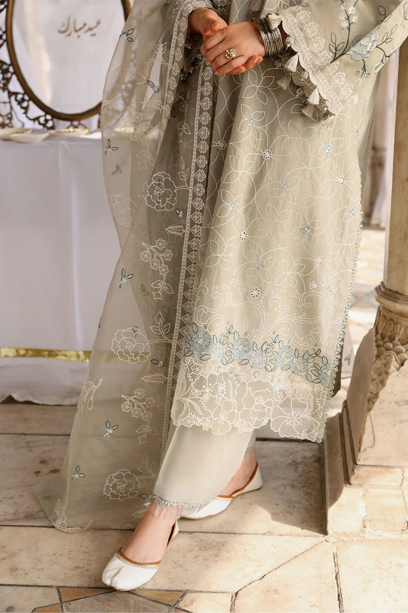 3PC EMBROIDERED LAWN SUIT BY CROSS STITCH