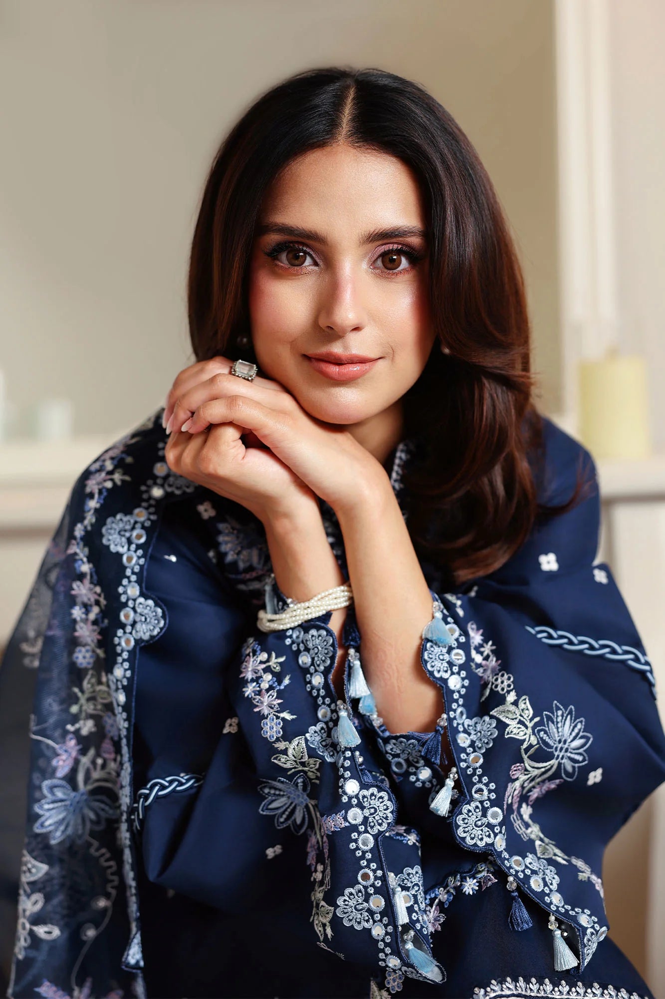 3PC EMBROIDERED LAWN SUIT BY CROSS STITCH
