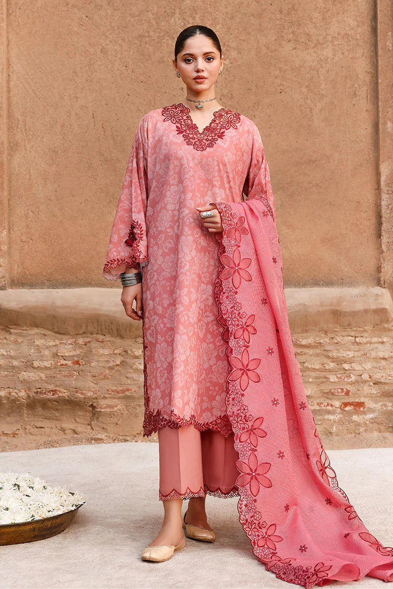 3PC PRINTED & EMBROIDERED LAWN SUIT BY CROSS STITCH