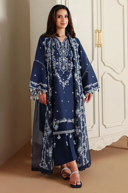 3PC EMBROIDERED LAWN SUIT BY CROSS STITCH