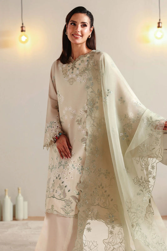 3PC EMBROIDERED LAWN SUIT BY CROSS STITCH