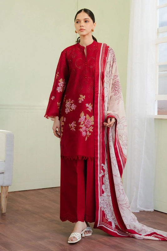Embroidered Lawn Unstitched 3Pc Suit
