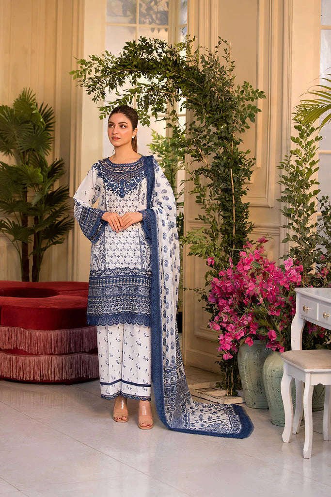 Embroidered Lawn Unstitched 3Pc Suit