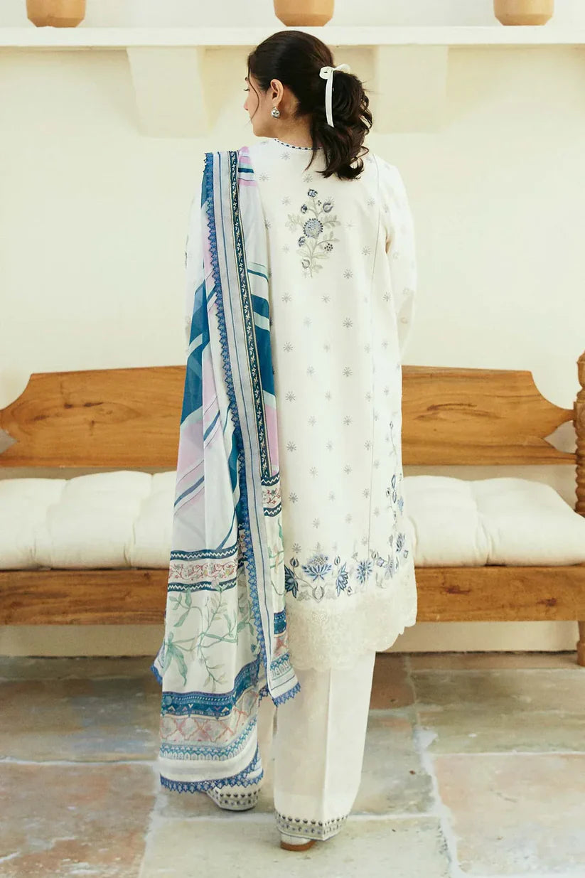 Zarashahjhan Embroidered Lawn 3 Piece Suit